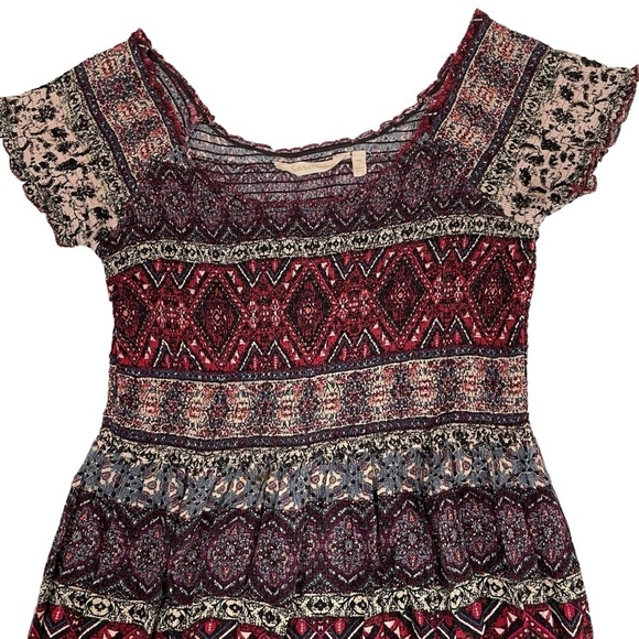 Soft Surroundings Macelo Merlot Bohemian Style Maxi Dress - Picture 6 of 11